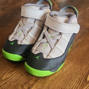 Jordan Kids Sneakers - Black and Neon Green